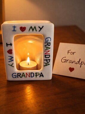 I Love My Grandpa Ceramic Picture Frame | Small Desk Frame | Read